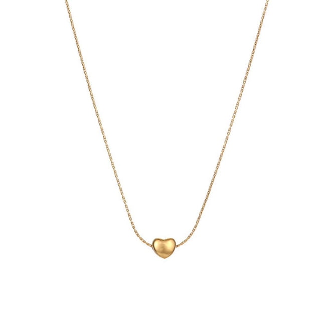 Wartleves Collar sencillo Golden Little Love con temperamento, cadena para clavícula, Minorit Fast