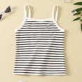 thumbnail image 2 of FAIWAD Kids Girl Summer Tank Tops Sleeveless Striped Spaghetti Strap Ribbed Knit Camisole Going Out Crop Top, 2 of 3
