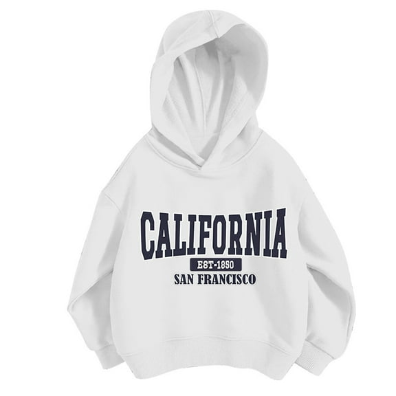 Arlun Cute Heart Graphic Hoodies for Teen Girls Casual Loose Letter Printed Long Sleeve Hooded Sweatshirts Soft Comfortable Lightweight Fall Winter Pullover Tops White4 3-4Years