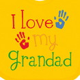 thumbnail image 4 of Inktastic Grandad Grandkids Handprints Boys or Girls Baby Bib, 4 of 4