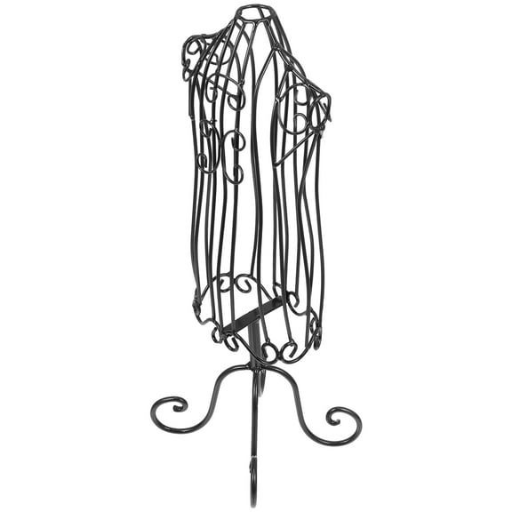 FUTUREORYY 1Set Clothes Iron Display Stand for Cat Clothing Storage Rack in Black 41x14cm