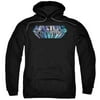 MASTERS OF THE UNIVERSE/SPACE LOGO-ADULT PULL-OVER HOODIE-BLACK-LG