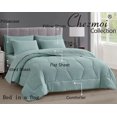 thumbnail image 3 of Chezmoi Collection Piper 7-Pieces Bed in a Bag Comforter Set with Sheets, Honeycomb Hexagon Quilted Double Brushed Microfiber Lightweight All Season Bedding Set, Full, Aqua, 3 of 9