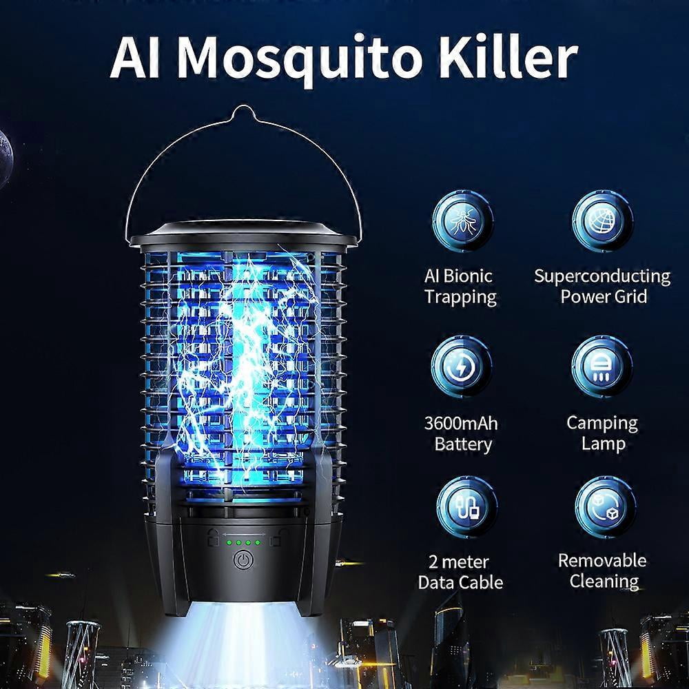 J08 Electric Mosquito Killer Lamp Waterproof Detachable Mosquito Zapper Outdoor Camping Light