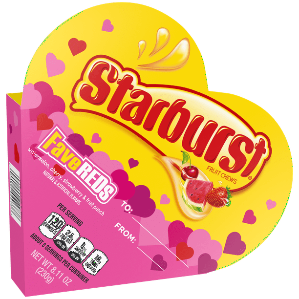 STARBURST FaveREDs Fun Size Candy Heart Gift Box, 8.11 Ounce Box