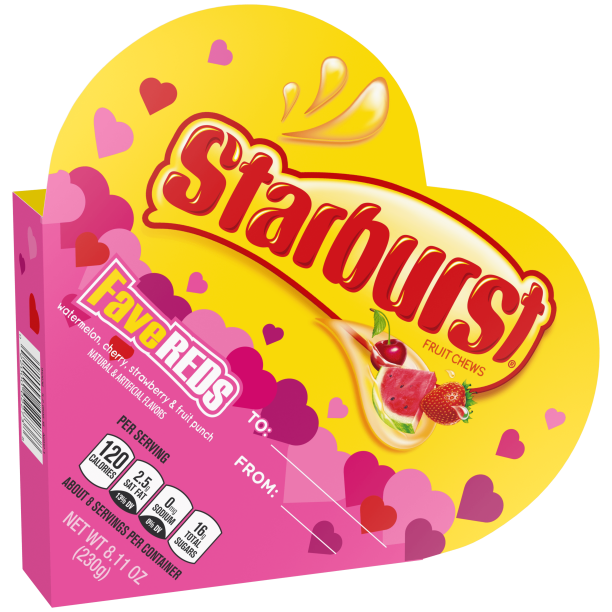 STARBURST FaveREDs Fun Size Candy Heart Gift Box, 8.11 Ounce Box