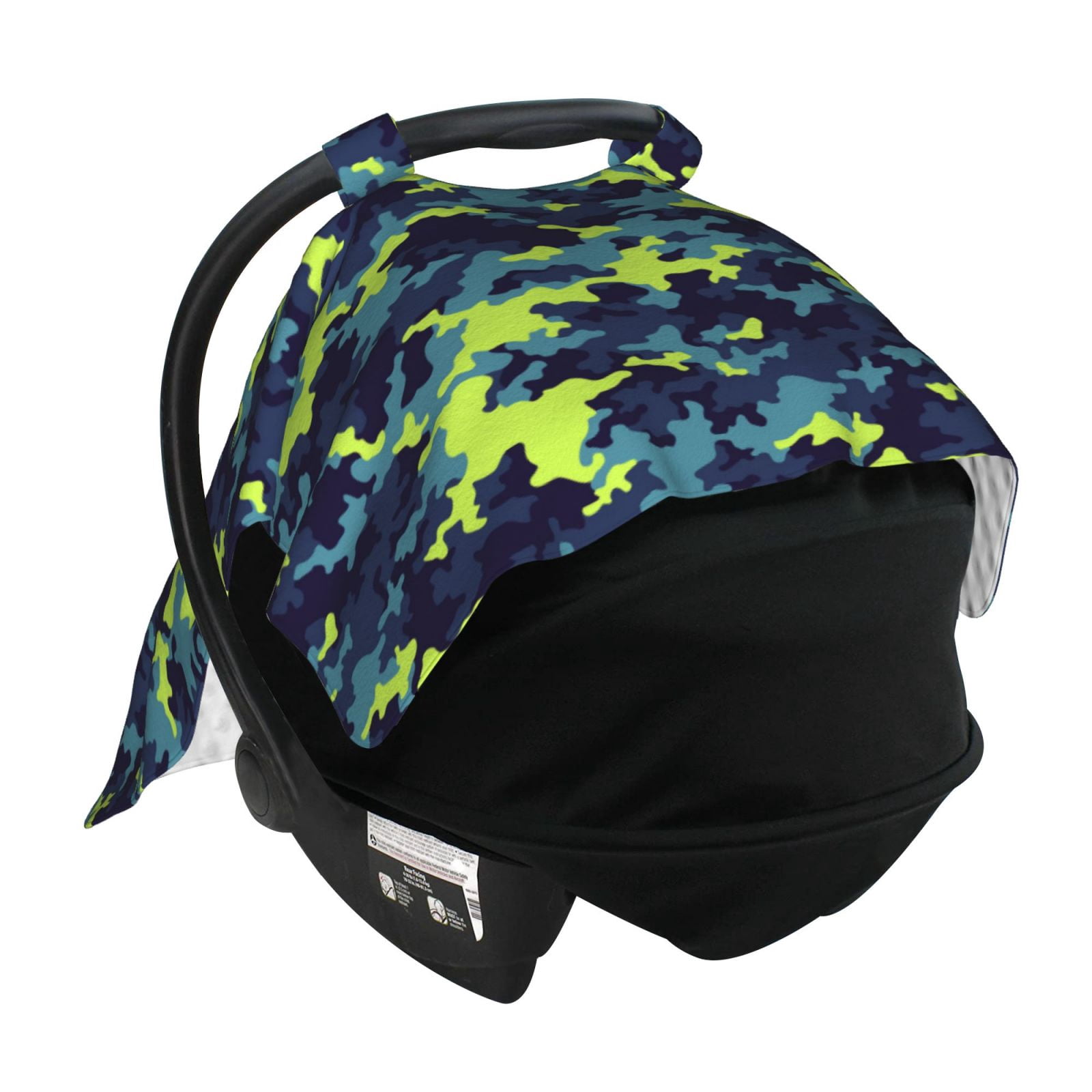 Car Seat Cover Baby - Blue Green Camouflage Breathable Infant Car Seat Cover for Baby Carseat, Lightweight Comfort Baby Essentials Must Haves Newborn Stuff for Girl Boy