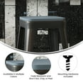 thumbnail image 4 of BizChair Poly Resin Wood Square Seat with Rounded Edges for Colorful Metal Barstools in Teal-Blue, 4 of 11