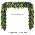 thumbnail image 2 of 106-Inch Artificial Norfolk Pine Christmas Garland with Separate Colored LED Light Strip Unassembled Plastic Holiday Mantel Wall Decoration, 2 of 8