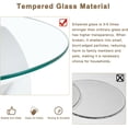 thumbnail image 7 of StnTalk 42" Round Coffee Table, 3-Tier Glass Coffee Table with Imitation Stone Pattern MDF Base, Modern Storage Center Table for Living Room, Small Space, Apartment, 7 of 7