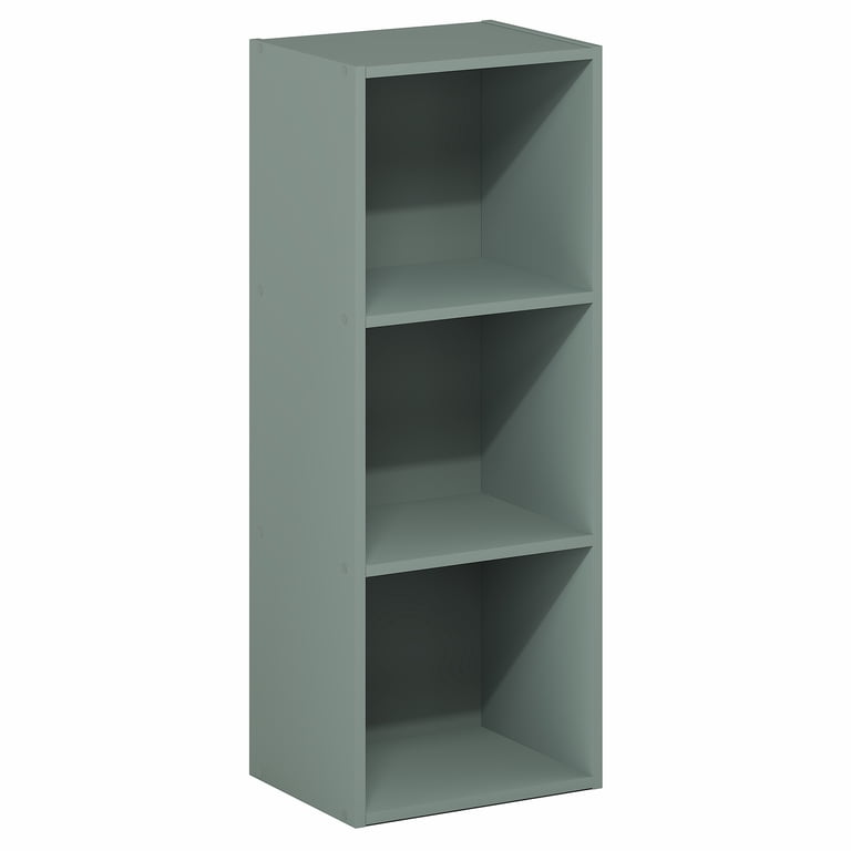 Furinno LUDER 3-Cube Bookshelf, Sage Green photo 5