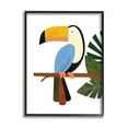 thumbnail image 2 of Stupell Industries Modern Toucan Bird Perched Jungle Animals & Insects Painting Gray Framed Art Print Wall Art, 2 of 5