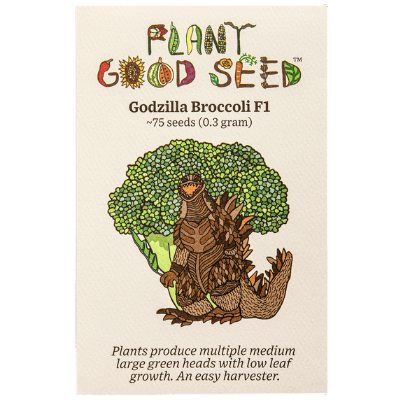 Plant Good Seed Godzilla Broccoli Seeds, F1 Brassica Oleracea Seeds, Pack of 75
