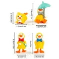 thumbnail image 5 of 2Pcs Garden Figurines under $5! Yannianjz Duck Garden Statue, Cute Raincoat Duck Figurine, Outdoor Lawn Decor, Resin Animal Ornament for Patio Yard, Spring Easter Home Decoration Set of 4, 5 of 9