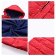 thumbnail image 5 of Lmnyox Hooded Puffer Jackets for Kids Plain Button Down Padded Coats Winter Cozy Puffy Outwears with Pockets, 5 of 8