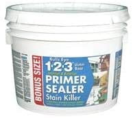 Rust-Oleum Zinsser Bulls Eye 123 White Primer and Sealer 2.5 gal. — Exterior Wood Surfaces, UV-Resistant Formula