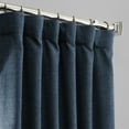 thumbnail image 4 of Dark Denim Blue Thermal Room Darkening Woolen Weave Curtain (1 Panel), Dark Denim Blue, 50W X 84L, 4 of 6