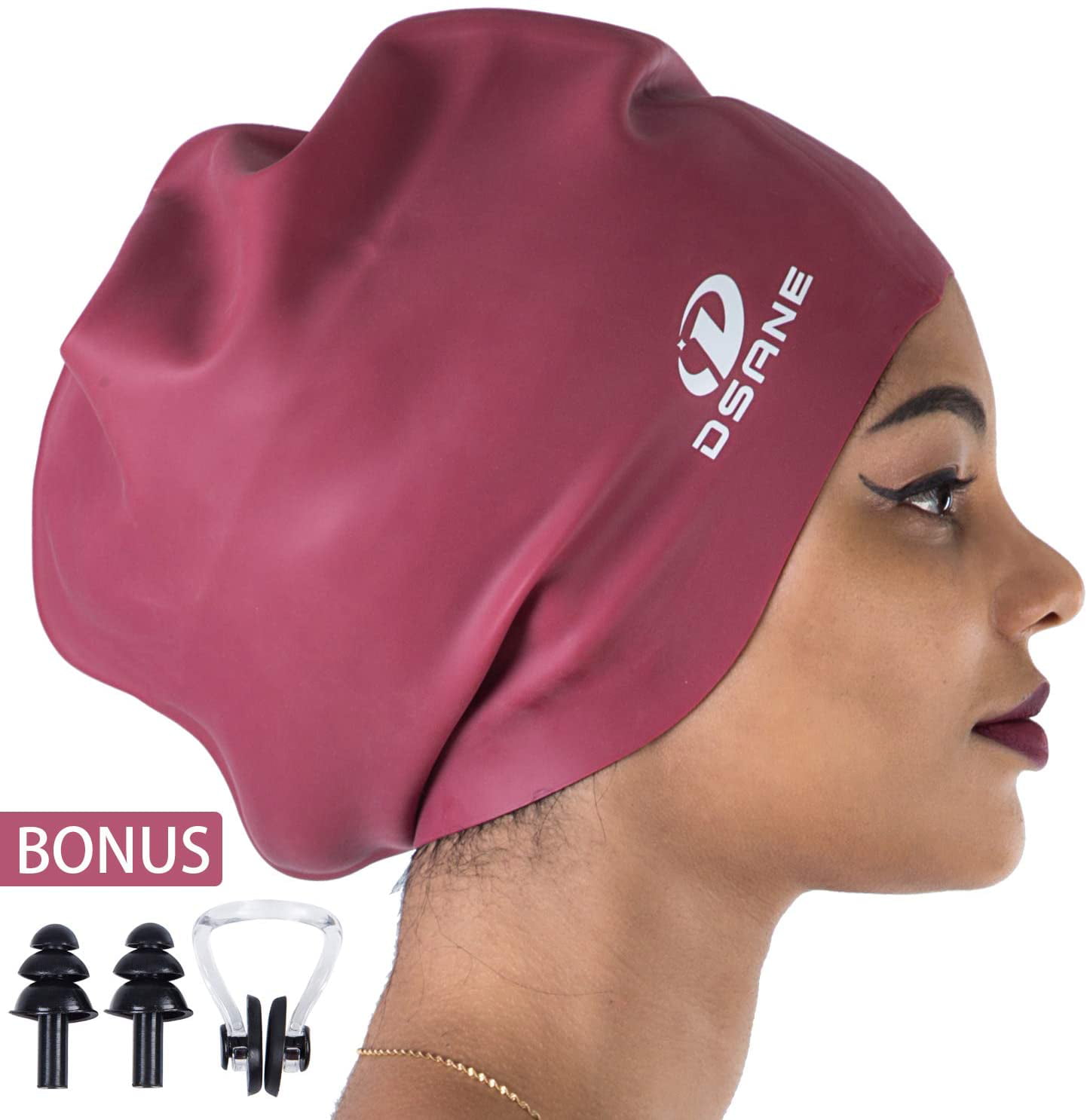 Dsane Extra Large Swimming Cap for Women and Men,Special Design Swim Cap 