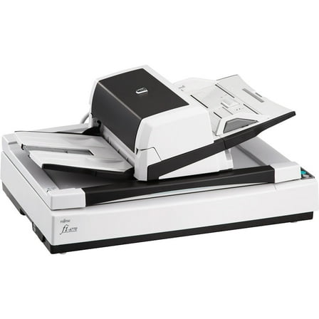 Restored Fujitsu Ricoh fi-6770 High-Speed Color Duplex Document Scanner – 70 PPM, 140 IPM, 600 DPI, A3 Large Format Sheet-Fed Office Scanner (Refurbished)