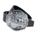 thumbnail image 1 of Cinturón de vaquero americano para hombre, correa de hebilla de caballero, cinturone americana café Colcomx Western Cowboy Belt, 1 of 8