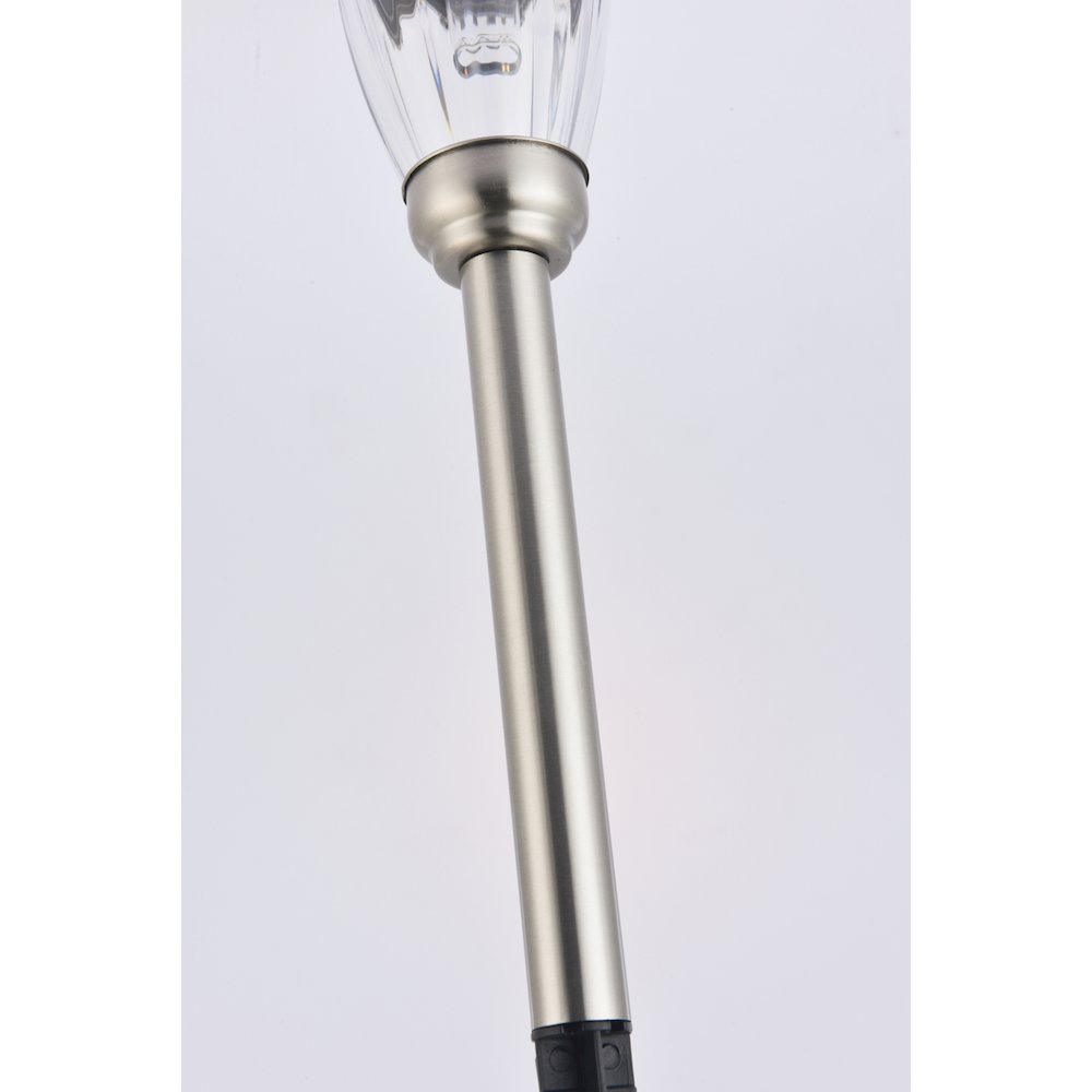 Outdoor silver LED 3000K pathway light in pack of 6