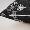 thumbnail image 2 of Manfei Victorian Damask Throw Pillow Covers 22x22, Vintage Baroque Floral Pillow Cases for Couch, Black Gray Pillow Cases, Breathable Bedroom Decor, 2 of 5