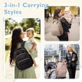 thumbnail image 2 of Diaper Bag Backpack Large Baby Bag for Boys Girls Quilted Travel Diaper Backpack with Changing Pad, Stroller Straps, 2 of 6