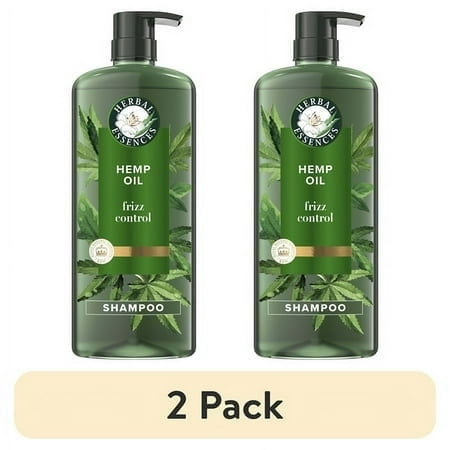 (2 pack) Herbal Essences Hemp Oil Sulfate Free Shampoo Frizz Control for All Hair Types 20.2 fl oz
