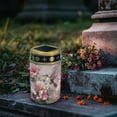 thumbnail image 3 of COEQINE Outdoor Solar Lights Solar Garden Lights Cemetery Solar Lights Water Resistant Pillar Candle Solar Garden Stake Lights for Cemetery Grave Decorations, Hummingbird Flower Pink, 3 of 7