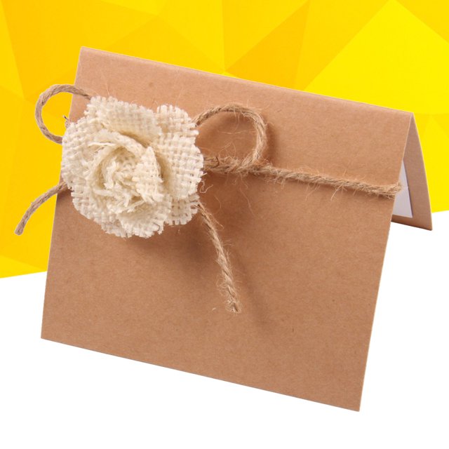YSNOOWE 10Ud Tarjetas De Lugar Para Con Flores De En Color Marrón Ideal Para Fiestas