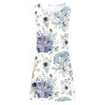 thumbnail image 4 of SMihono Robe d'Été Grande Taille pour Femmes 2023 Mode Aguichant Vintage à Col Rond Sans Manches Imprimée Robes Rondes, 4 of 5