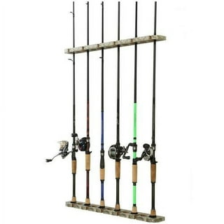 CrownWall Slatwall Steel Fishing Rod Holder - Holds Up to 4 Fishing Rods (2-Piece Set)