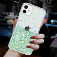 thumbnail image 6 of Luminous Case for iPhone 11, Glow in the Dark Fluorescent Glitter Case for Women Girls, Bling Sparkle Lightweight Slim Shockproof Protective Phone Cover for iPhone 11, Green, 6 of 6
