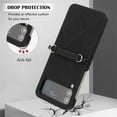 thumbnail image 2 of Allytech for Samsung Galaxy Z Flip 3 Case 2022, Business Style Premium PU Leather Shockproof Protective Case for Men Women Slim Case for Galaxy Z Flip3 2021, Black, 2 of 6