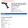 thumbnail image 2 of Front Left Lower Control Arm and Ball Joint Assembly - Compatible with 2013 - 2015 Chevy Spark 2014, 2 of 2