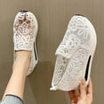 thumbnail image 4 of Dakaela Womens Fashion Sneakers Platform Slip on Walking Shoes Mesh Low Top Ladies Casual Flats, 4 of 5