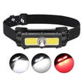 thumbnail image 4 of Ounissouiy ABS faro botón de presión recargable alimentado por 7 engranajes USB transpirable luz dura al aire libre Camping pesca faro Iluminación y accesorios, 4 of 6