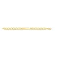 thumbnail image 3 of Floreo 14k Yellow Gold 11mm Solid Curb Chain ID Personalized Engraved Name Bar Custom Bracelet, 3 of 3