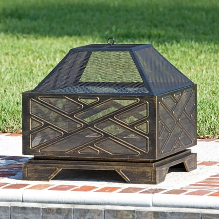 Fire Sense - Catalano Square Fire Pit - Antique bronze