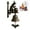 B, variant on Witch Doorbell,Vintage Gothic Iron Witch Shaped Doorbell, Vintage Halloween Witchs Bells, Hanger Bells with Witch on Broom,Halloween Party Decor,Outdoor Wall Bell for Porch Front Doo