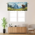 thumbnail image 2 of Winter Forest Valance Rod Pocket Window Curtain for Kitchen Bear Pine Tree Snowflake Lake Rustic Wild Nature Privacy Window Valances for Living Room Kitchen 54 by 18 in, 1 Panel, 2 of 6