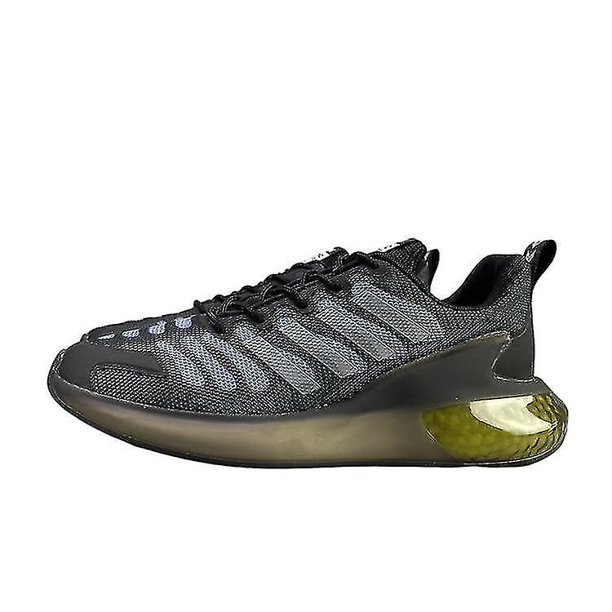 Cl-men's Zapatos deportivos casuales de malla transpirable con suela de palomitas de maíz