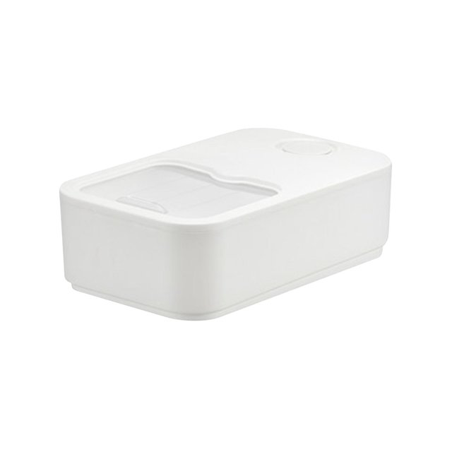 Contenedor de arroz Contenedor de almacenamiento de alimentos, Contenedor de granos sellado de 10 kg, Cubo dispensador de cereales de almacenamiento p , Blanco Sunnimix contenedor de almacenamiento de arroz