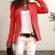thumbnail image 1 of Blusa Mangas Largas Blazer casual para mujer Color caramelo Moda Trabajo Oficina Chaquetas Ropa femenina (Rojo S) Cgtredaw Rojo T S para Mujer, 1 of 6