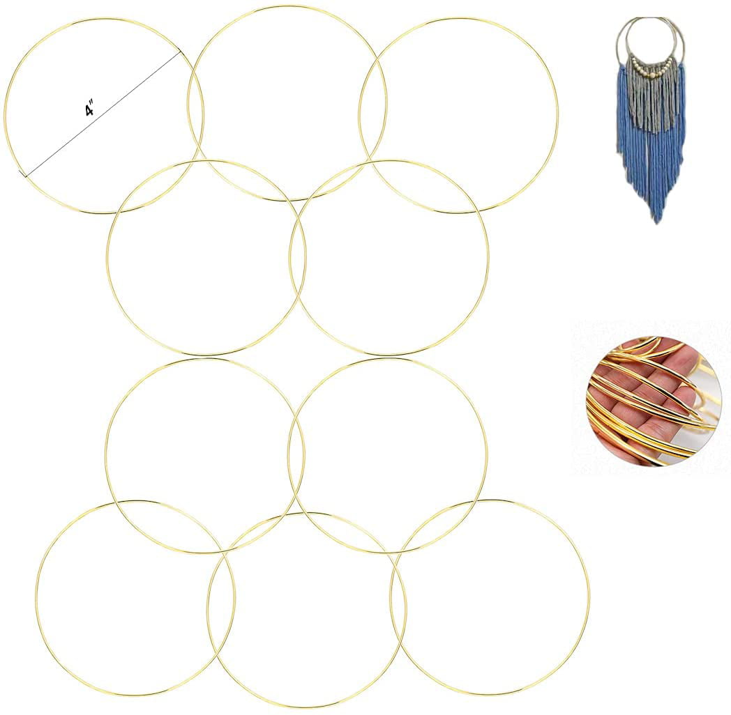 10PCS Gold Dream Catcher Metal Rings Craft Hoop Leather Projects DIY Craft Hot 
