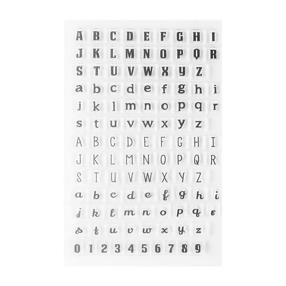 VIFERR Tampon Clair Numéros d'alphabet Joint de Timbre en Silicone Transparent pour Scrapbook Bricolage Note de comptabilité(#4)