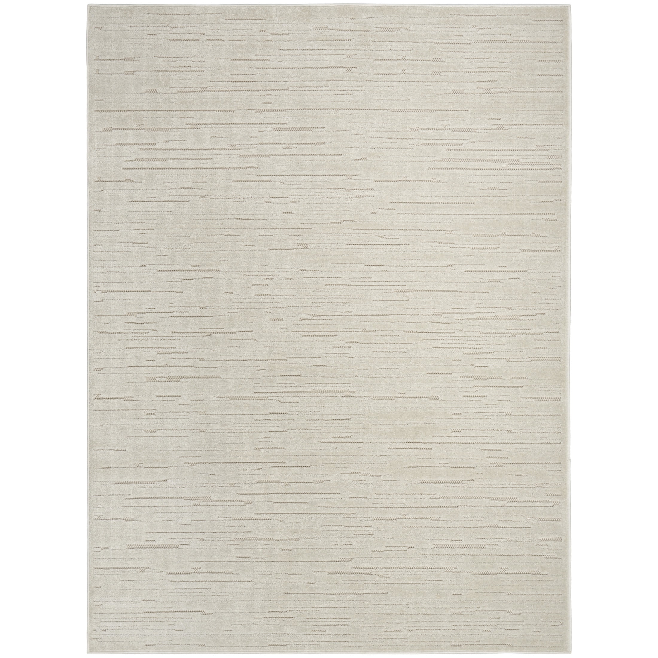 Nourison Care Free 5'3" x 7' Beige Modern Indoor Rug