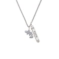 thumbnail image 2 of Delight Jewelry Silvertone Jumping Trout Silvertone Believe Faith Prayer Hope Bar Charm Necklace, 23", 2 of 4