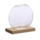 thumbnail image 2 of Bonitas plantas hidropónicas en un jarrón de cristal transparente, macetero decorativo de escritorio con base de madera., 2 of 9