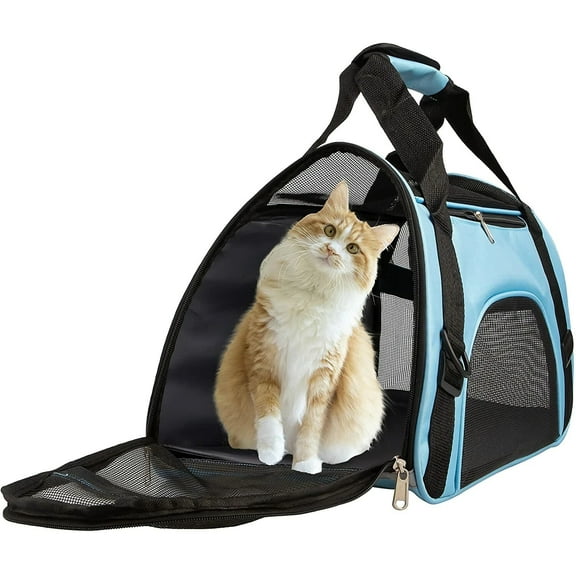 Portable Small Pet Carrier Bag for Dogs & Cats, Airline Approved, Travel Safe Puppy Tote，20.5"x9.6"x13"